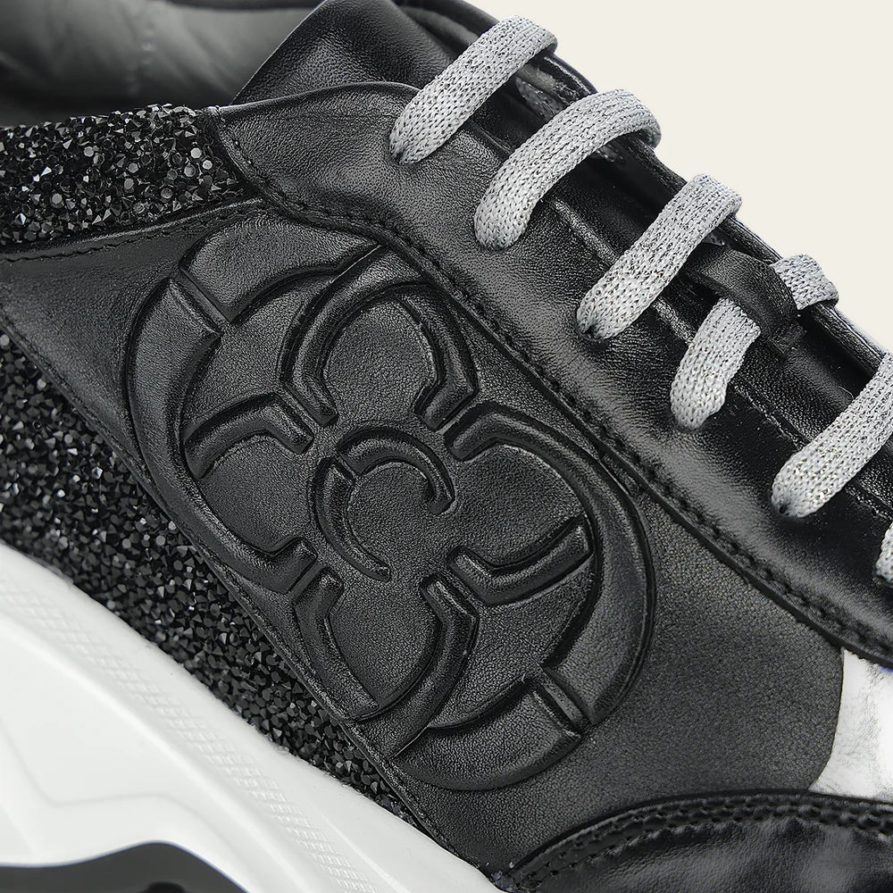I13MTTM - Franco Cuadra black stingray leather chunky sneakers for women