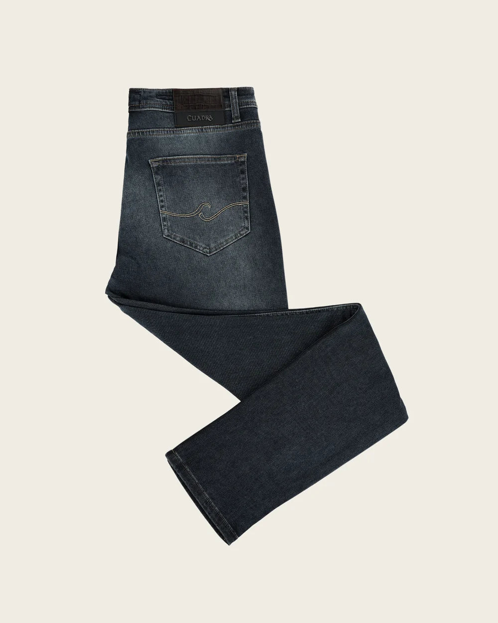 J230054 - Cuadra navy vintage indigo straight leg jeans for men