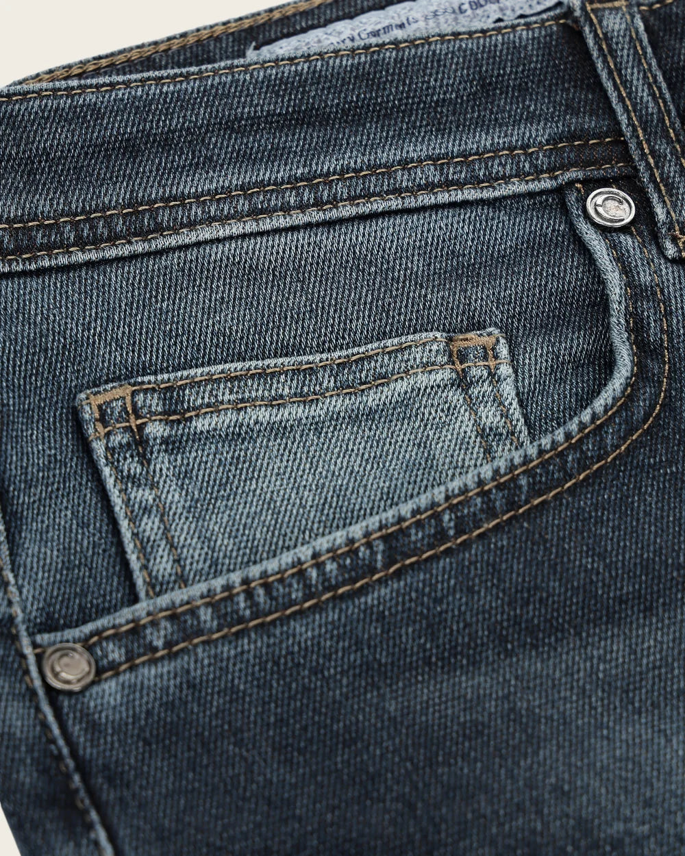 J230054 - Cuadra navy vintage indigo straight leg jeans for men