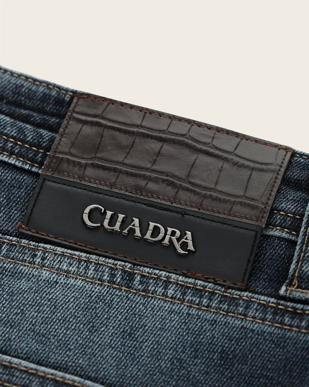 J230054 - Cuadra navy vintage indigo straight leg jeans for men
