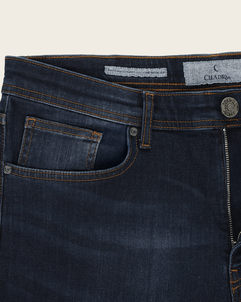 J230084 - Cuadra Men's Dark Navy Rinse Straight Leg Jeans