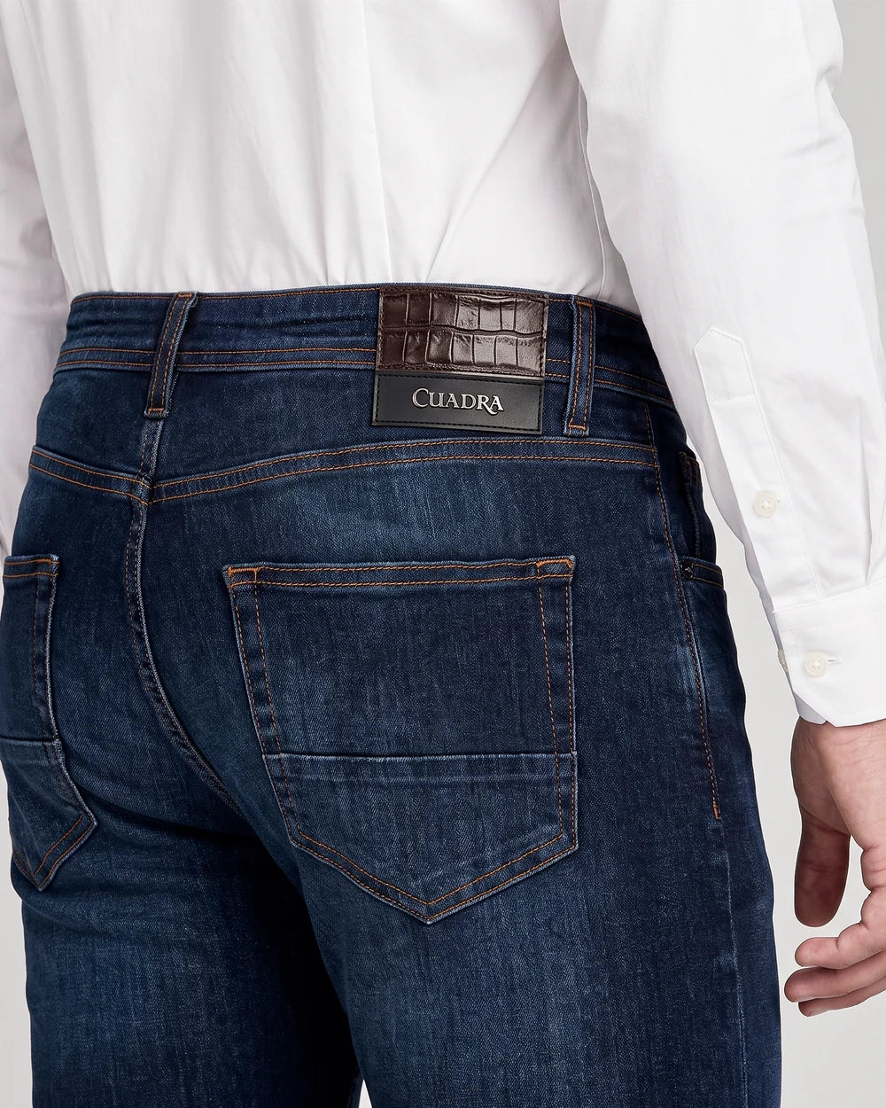 J230084 - Cuadra Men's Dark Navy Rinse Straight Leg Jeans