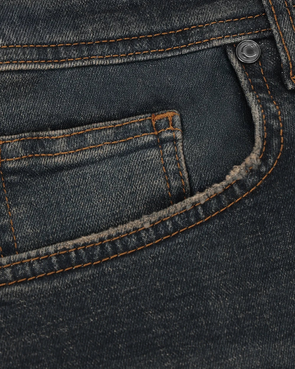 J300455 - Cuadra Men's Dark Indigo Jeans with Taupe Tint Wash