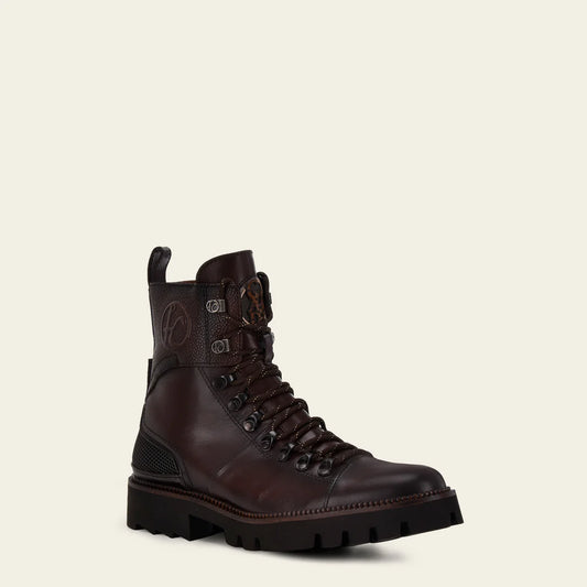 J31TSNI - Franco Cuadra Chocolate Casual Cowboy Leather Zip Ankle