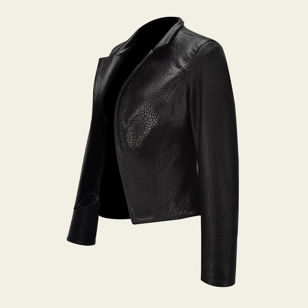M280BOB - Cuadra Black Dress Casual Fashion Leather Jacket for Women