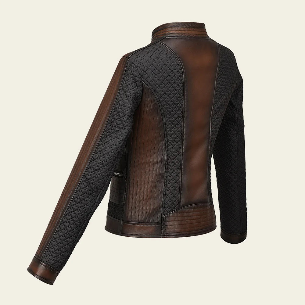 M329COC - Cuadra Chocolate Western Fashion Lambskin Leather Jacket