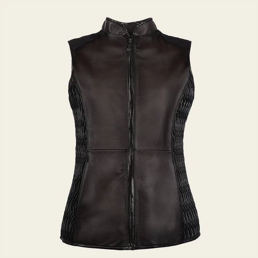 M340BOA - Cuadra chocolate western fashion lambskin leather jacket for women