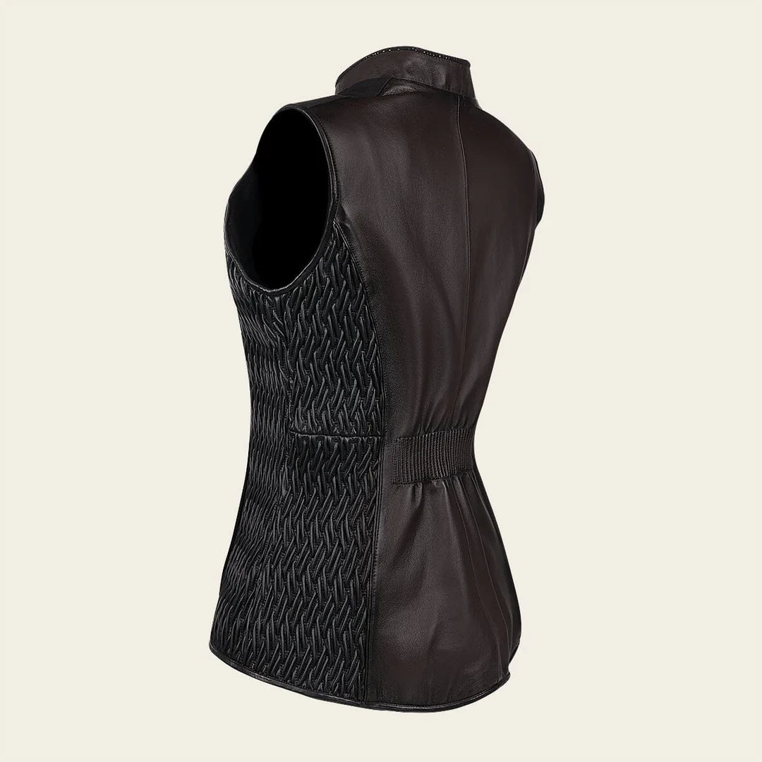 M340BOA - Cuadra chocolate western fashion lambskin leather jacket for women