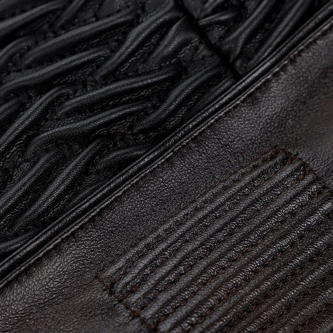 M340BOA - Cuadra chocolate western fashion lambskin leather jacket for women