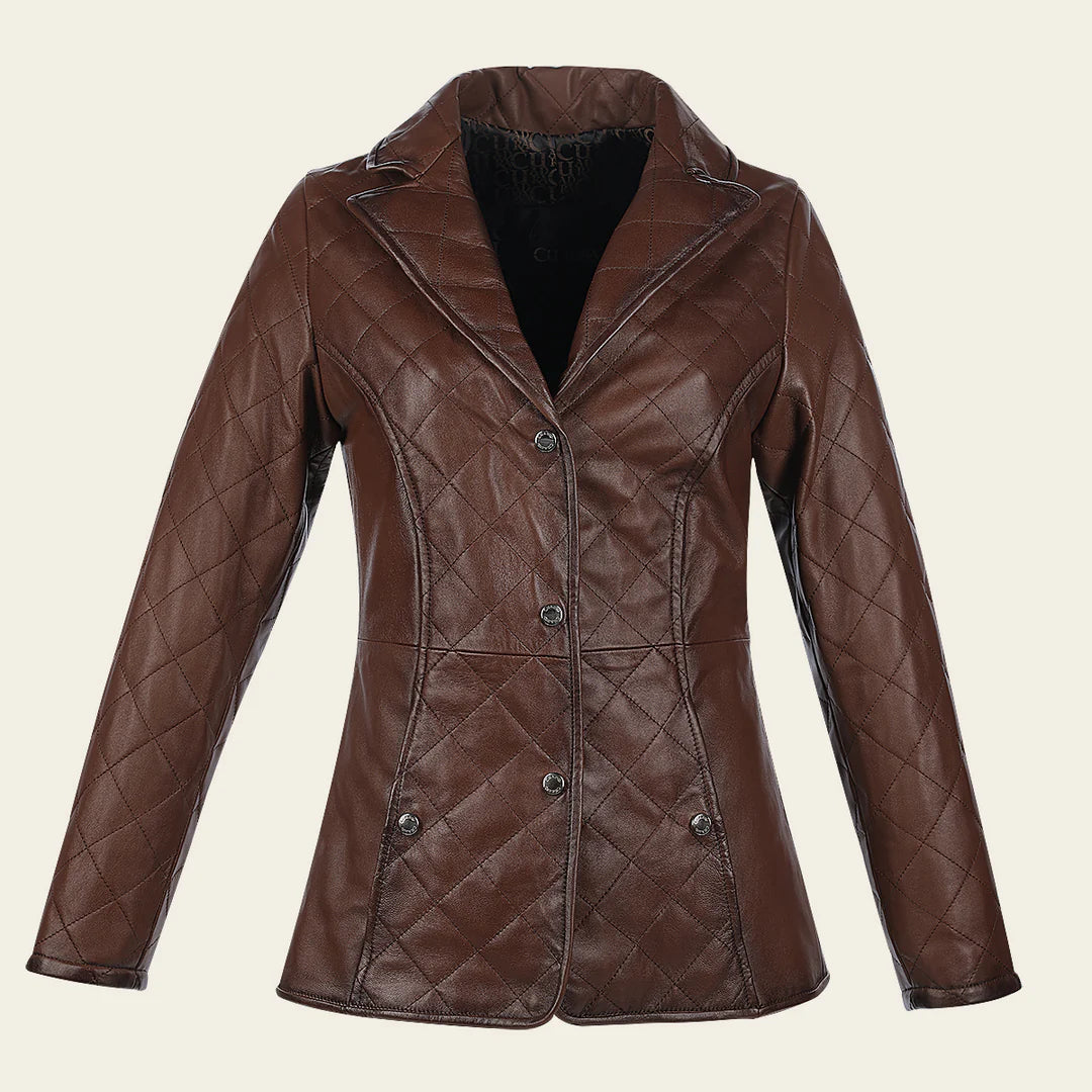 M347BOB - Cuadra brown western fashion lambskin leather jacket for women