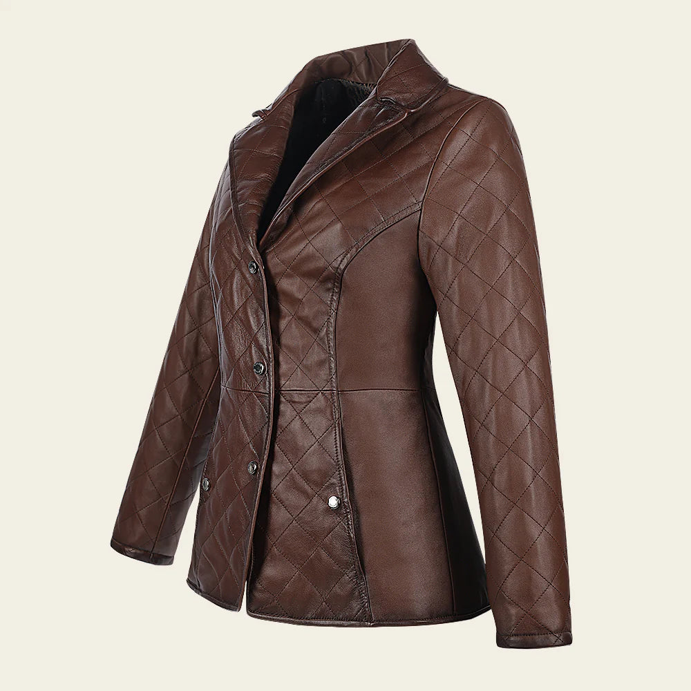 M347BOB - Cuadra brown western lambskin jacket for women