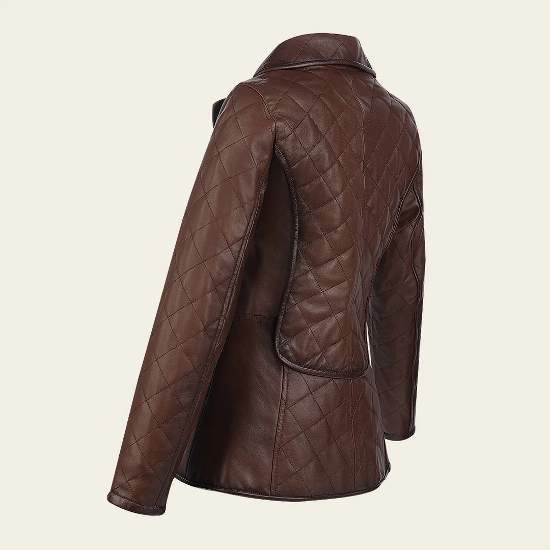 M347BOB - Cuadra brown western fashion lambskin leather jacket for women