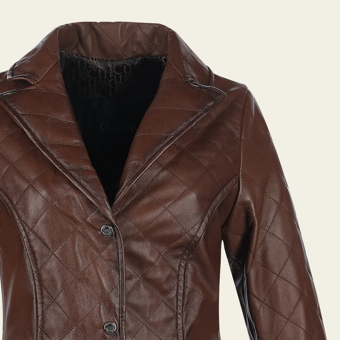 M347BOB - Cuadra brown western fashion lambskin leather jacket for women