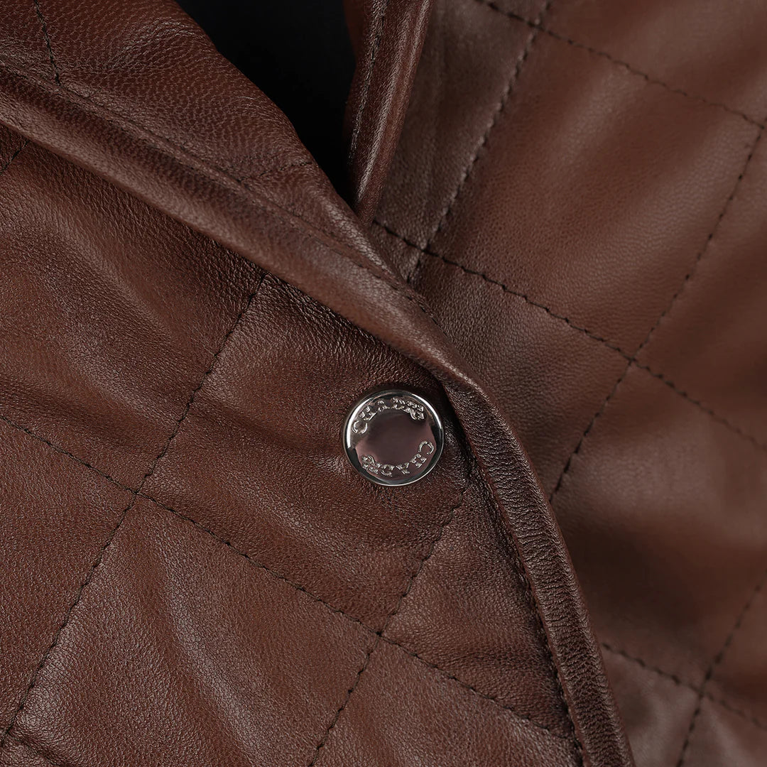 M347BOB - Cuadra brown western fashion lambskin leather jacket for women