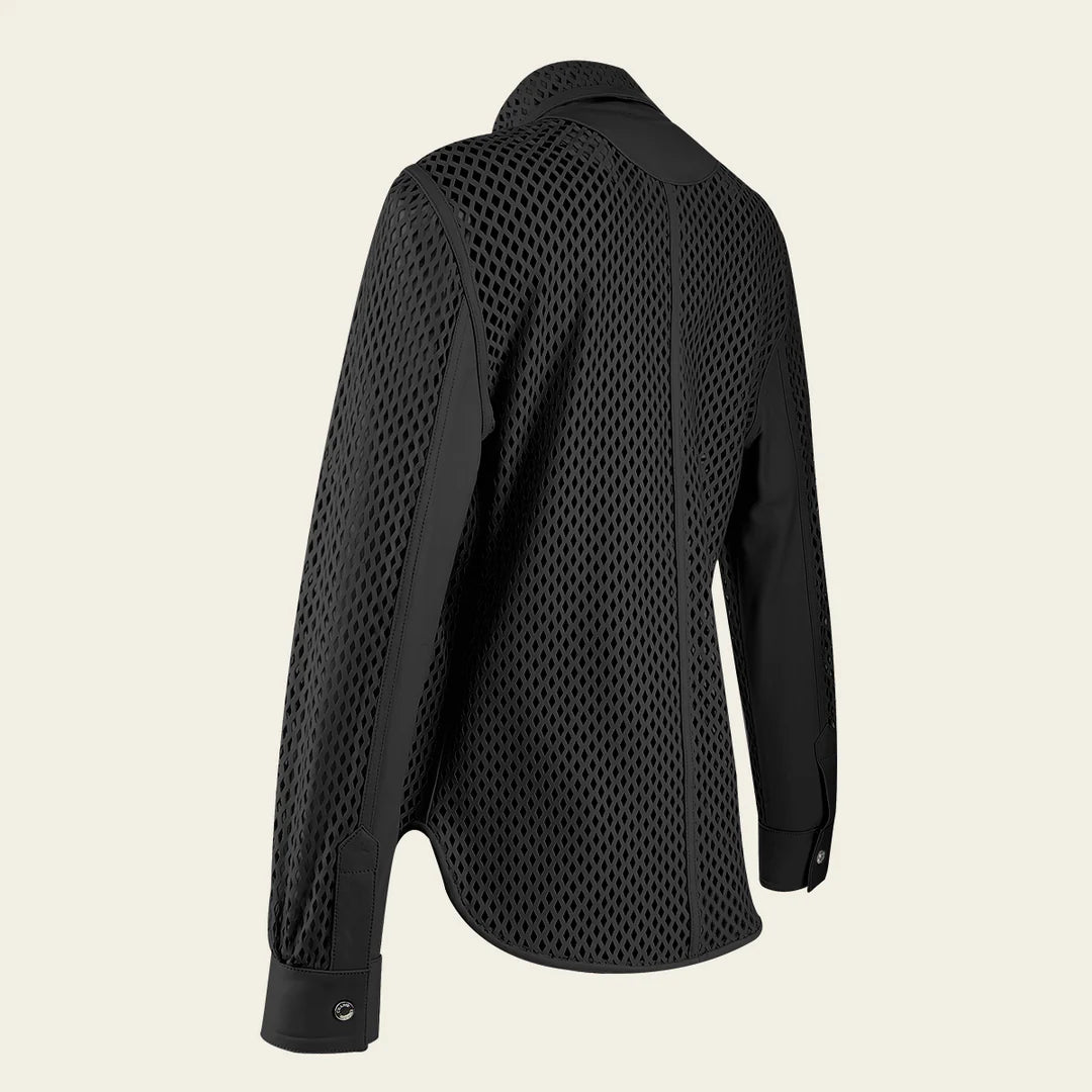 M354BOB - Cuadra black western fashion lambskin leather camisole for women