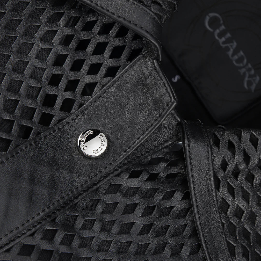 M354BOB - Cuadra black western fashion lambskin leather camisole for women