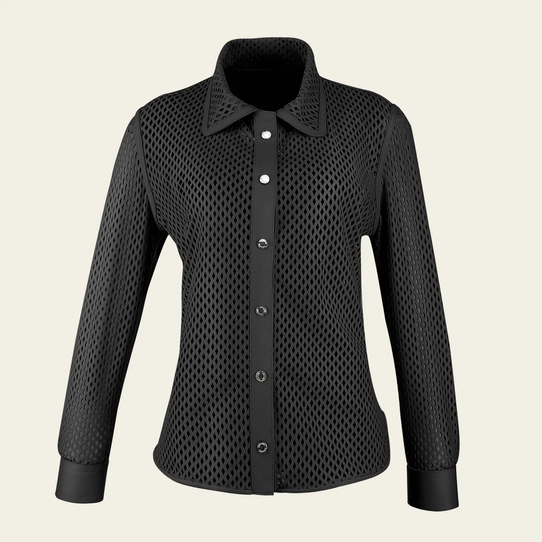 M354BOB - Cuadra black western fashion lambskin leather camisole for women