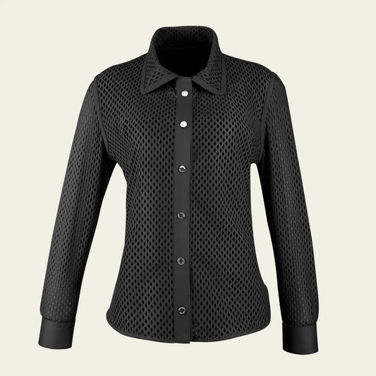 M354BOB - Cuadra black western fashion lambskin leather camisole for women