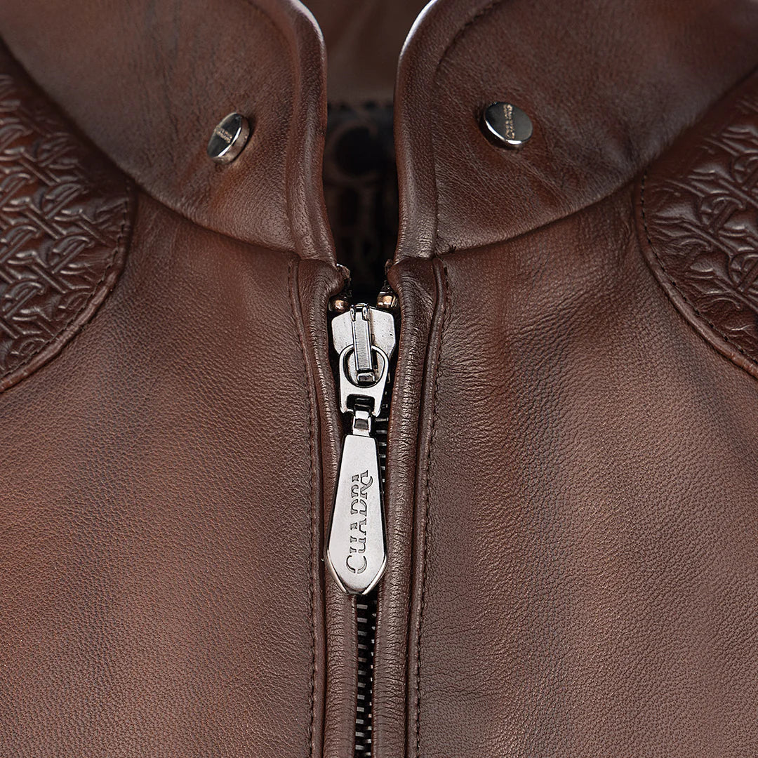 M356COC- Cuadra brown western fashion lambskin leather vest for women