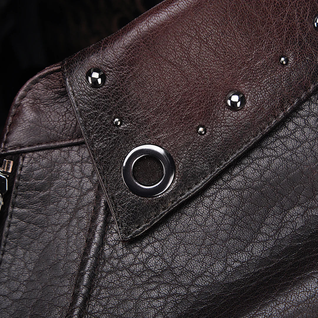 M358BOB - Cuadra chocolate western fashion lambskin leather jacket for women