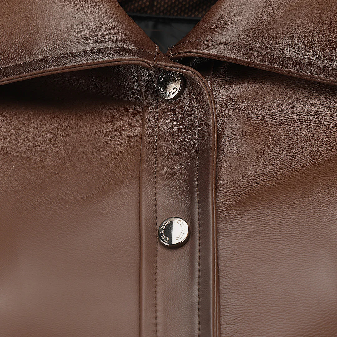 M369BOB - Cuadra honey dress casual fashion leather jacket for women