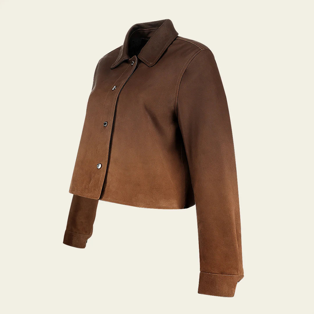 M374BOB - Cuadra honey dress casual fashion leather jacket for women