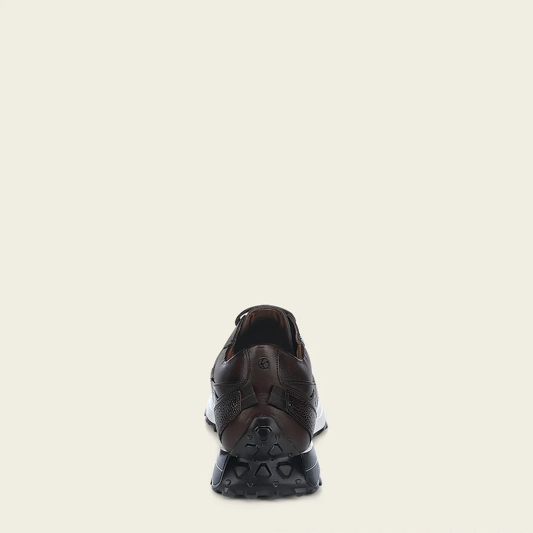 M45PBTS - Cuadra chocolate python skin sneakers for men
