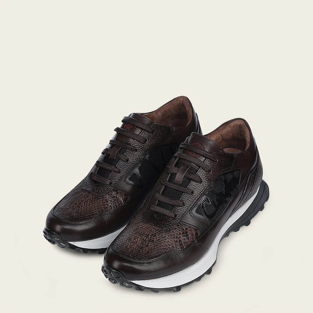 M45PBTS - Cuadra chocolate casual fashion python skin sneakers for men