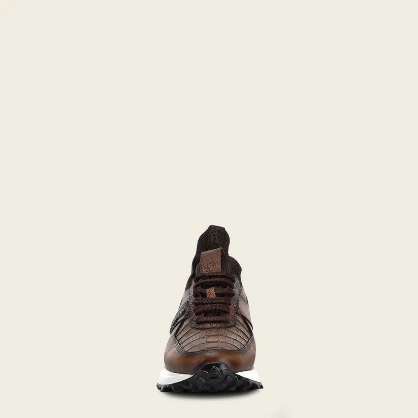 M48CWTV - Cuadra almond caiman leather sneakers for men