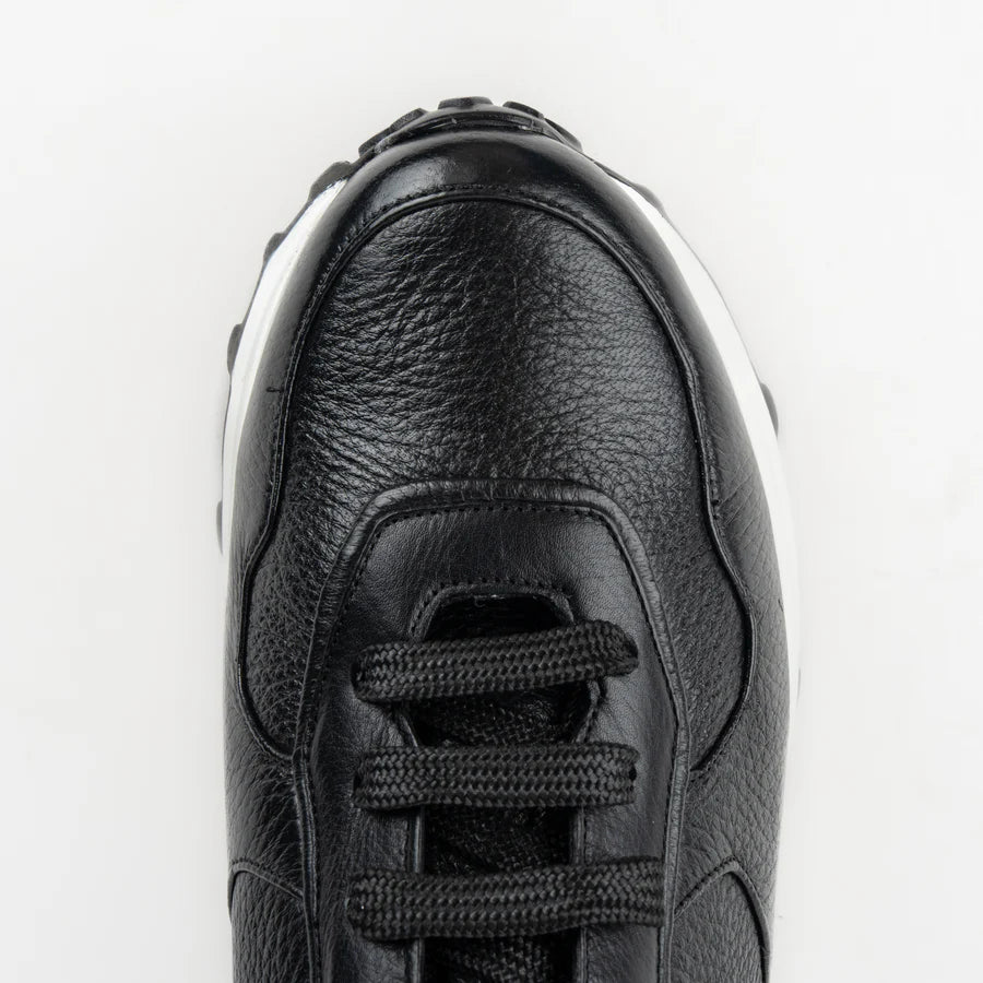 M53VNBF - Cuadra black casual fashion deer leather sneakers for men