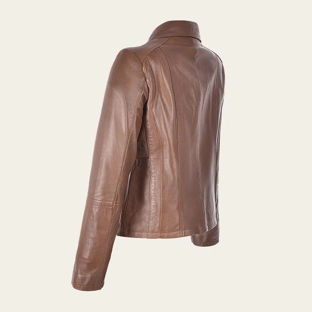 MCMP004 - Cuadra brown dress casual fashion sheepskin leather jacket for women-Kuet.us