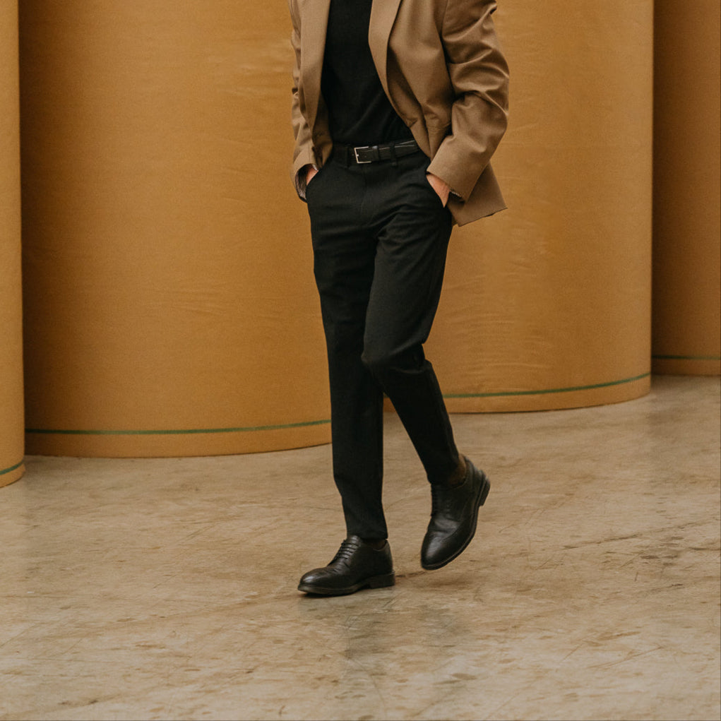 STEEL TOE OXFORD SHOE CAPTAIN BLACK