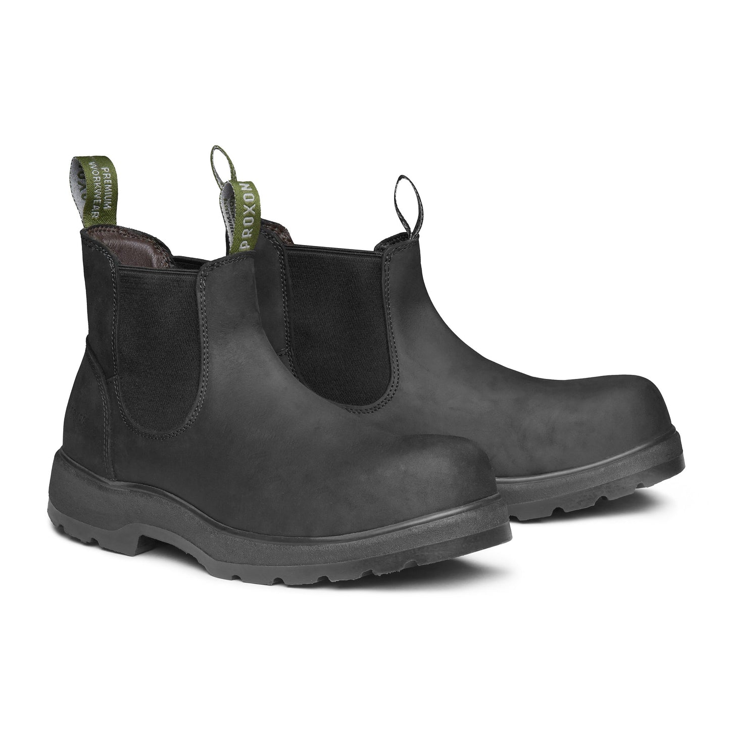 Proxon - Black Lightweight Leather Composite Toe Work Chelsea Boots for Men