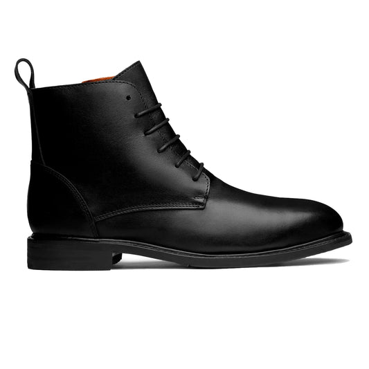Proxon - Black Steel Toe Safety Lace-Up Dressy Boots for Men (ASTM-certified)