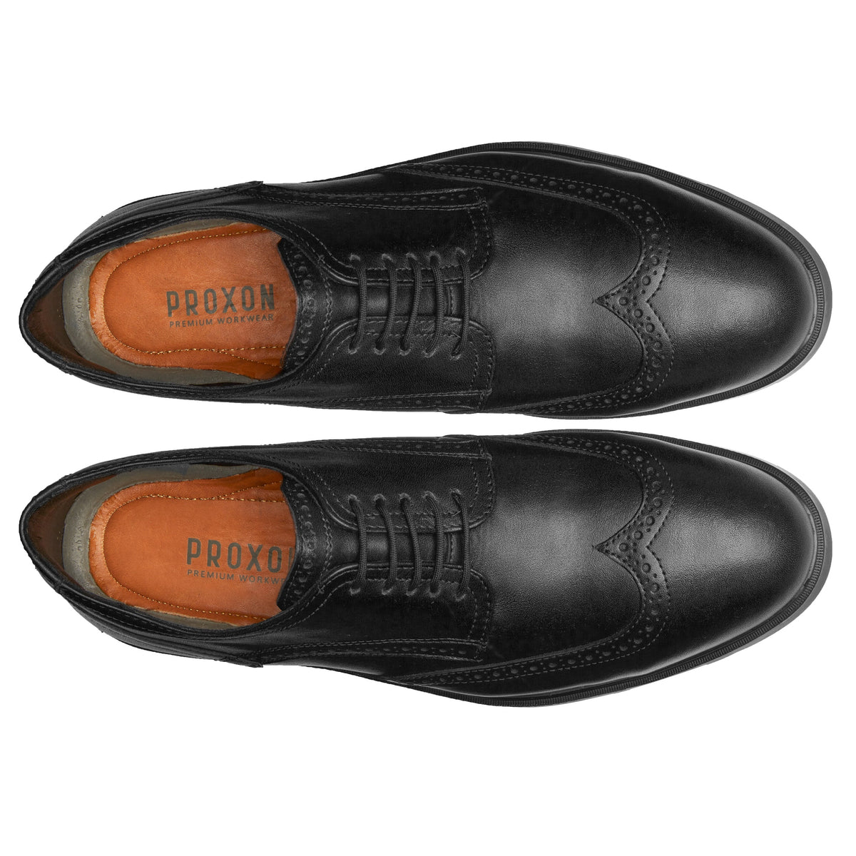Proxon - Black Suede Steel Toe Safety Wingtip Derby for Men ASTM F2413