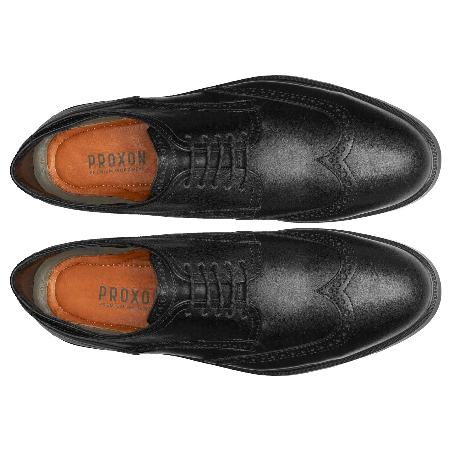 Proxon - Black Suede Steel Toe Safety Wingtip Derby for Men ASTM F2413