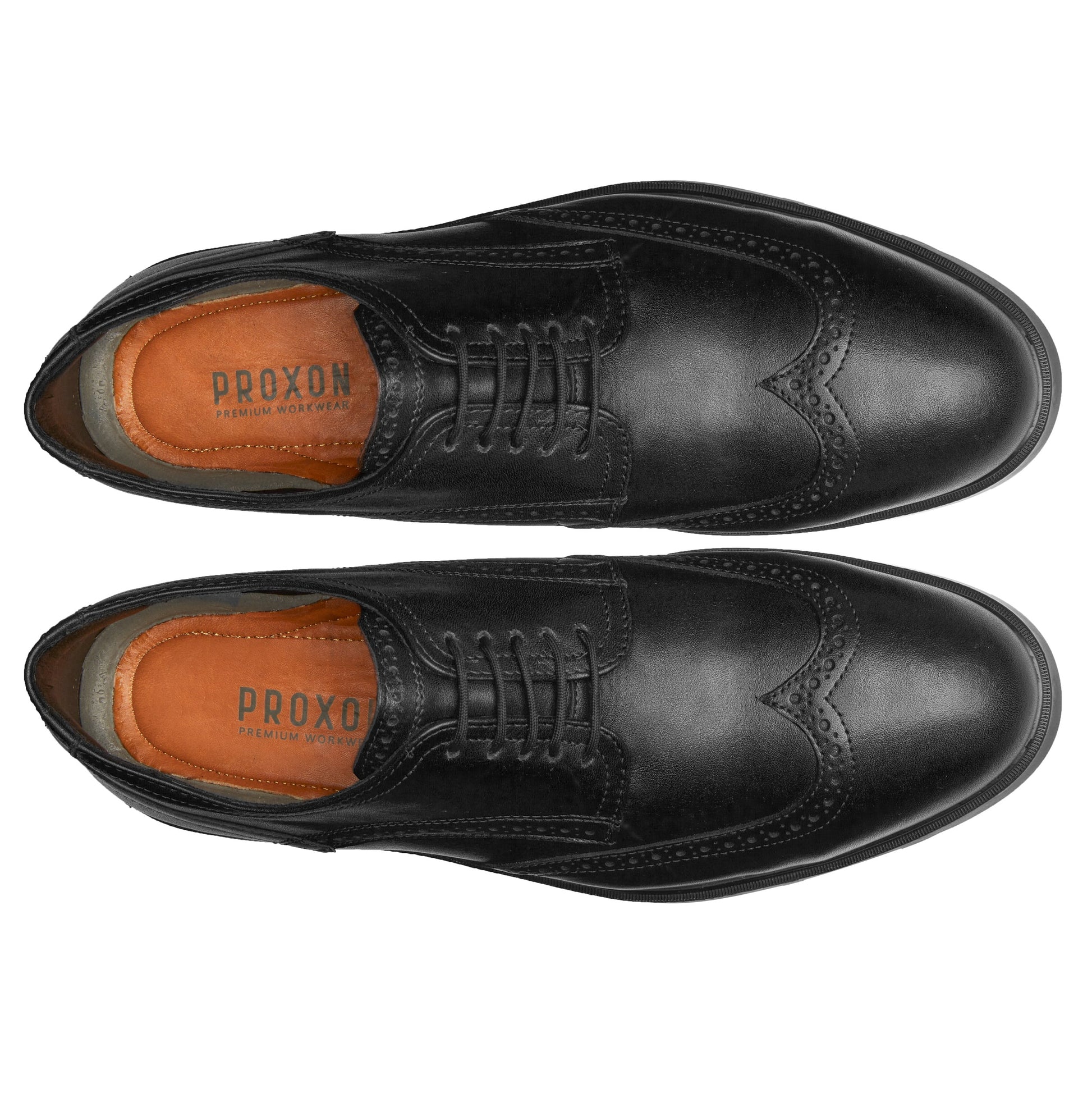 Proxon - Black Suede Steel Toe Safety Wingtip Derby for Men ASTM F2413