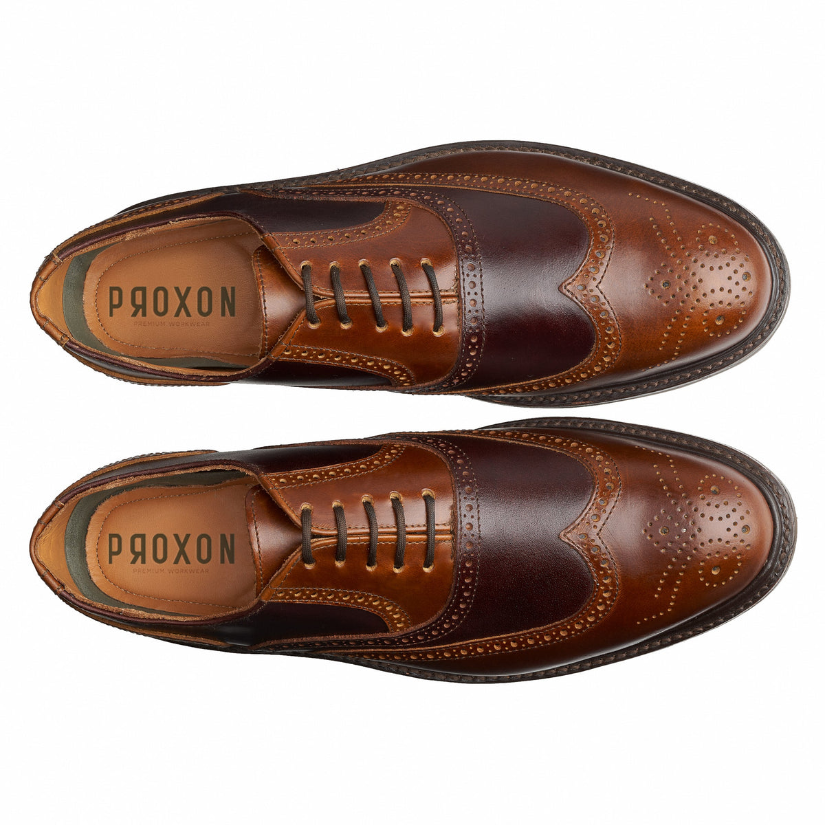Proxon - Brown Comfortable Steel Toe Safety Oxford Dress Shoes or Men