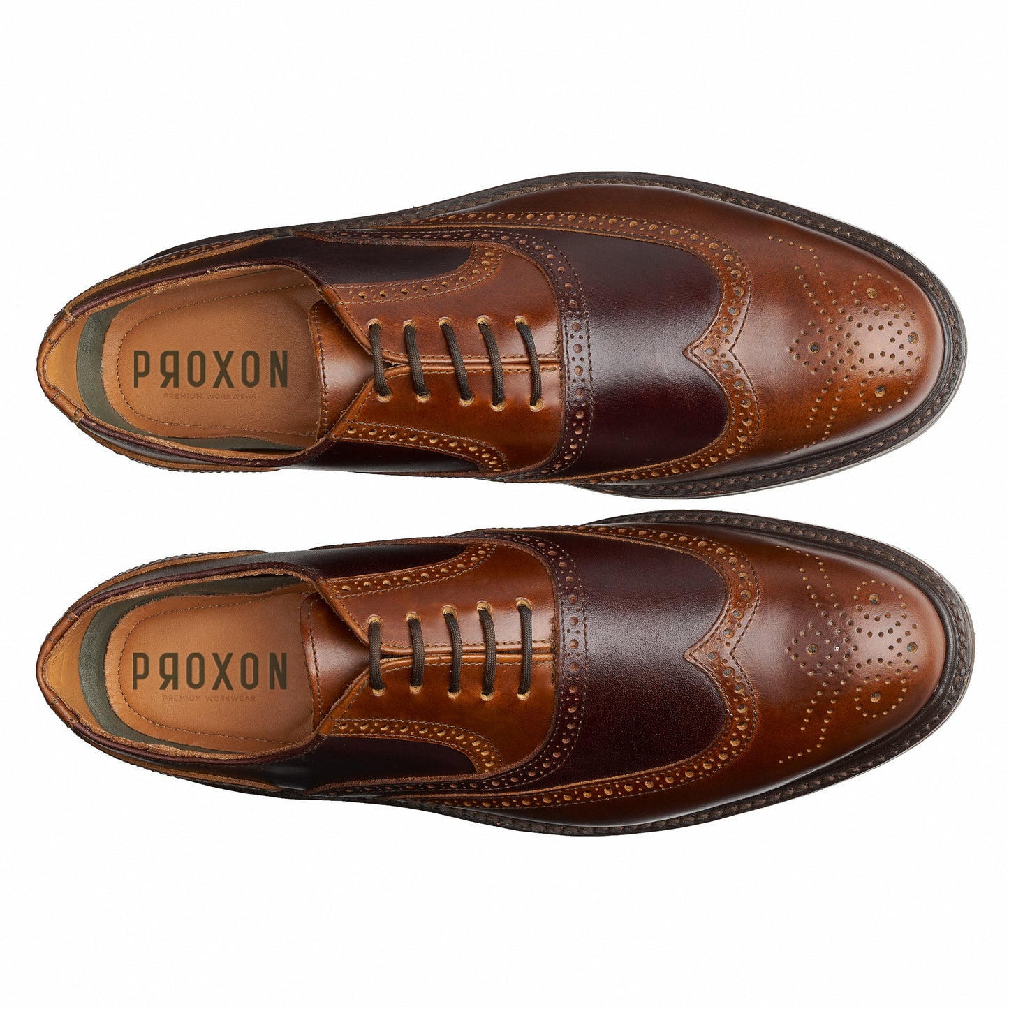 Proxon - Brown Comfortable Steel Toe Safety Oxford Dress Shoes or Men