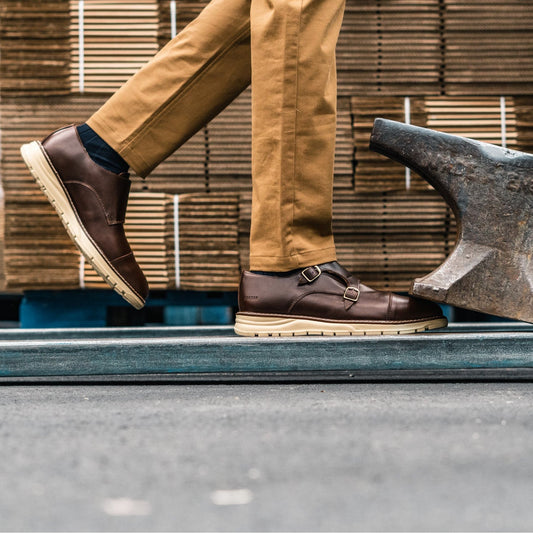 Proxon - Brown Steel Toe Monk Strap Dress Shoes Shoes for Men (ASTM F2413)