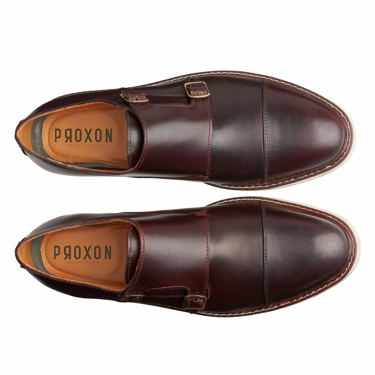 Proxon - Brown Steel Toe Monk Strap Dress Shoes Shoes for Men (ASTM F2413)
