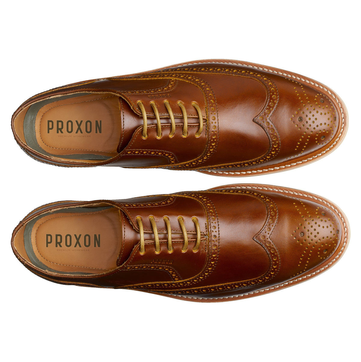Proxon - Brown Steel Toe Safety Oxford Dress Shoes for Men