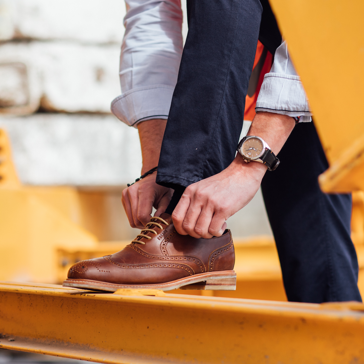 Proxon - Brown Steel Toe Safety Oxford Dress Shoes for Men