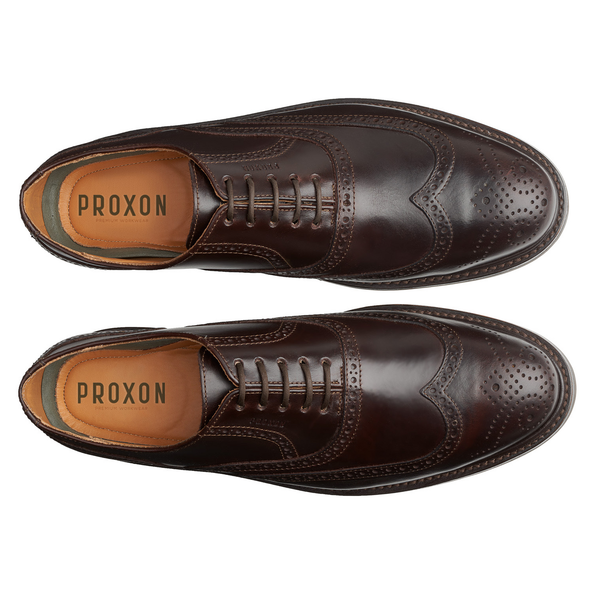 Proxon - Brown Steel Toe Safety Oxford Dress Shoes for Men (ASTM-certified)
