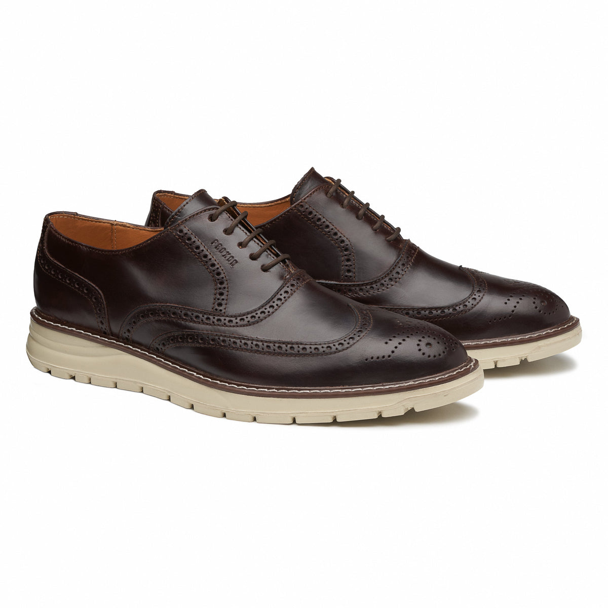 Proxon - Brown Steel Toe Sporty Wingtip Oxford Shoes for Men (ASTM certified)