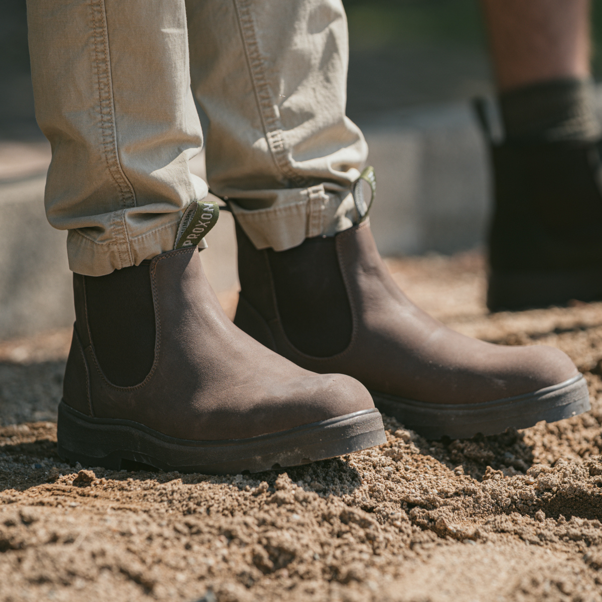 Proxon - Brown Suede Composite Toe Chelsea Boots for Men (ASTM F2413)