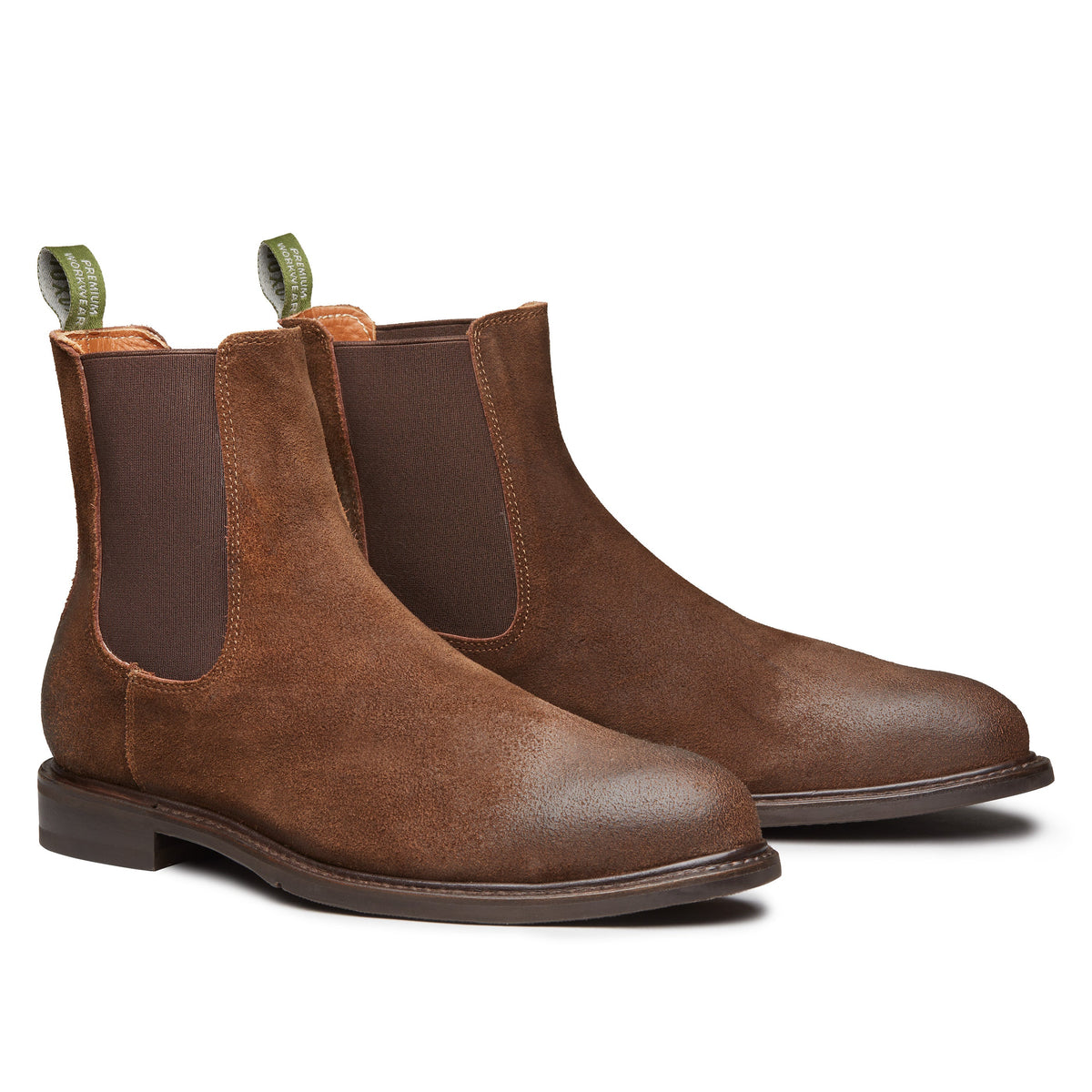 Proxon - Brown Western Chelsea Steel Toe Work Suede Boots for Men