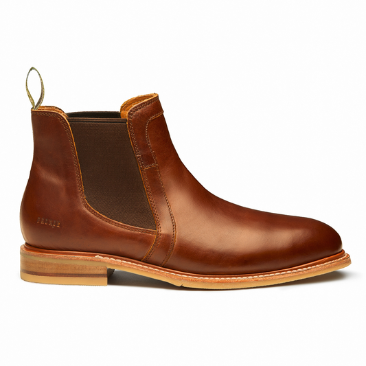 Proxon - Brown leather Steel Toe Safety Chelsea Boots for Men (ASTM certified)