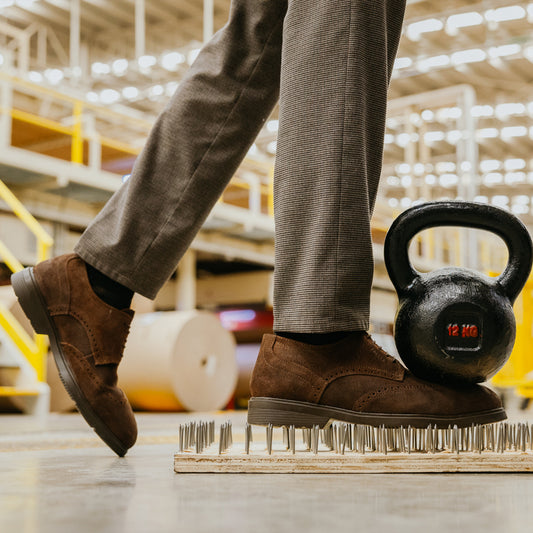 Proxon - Moka Suede Lightweight Steel Toe Safety Derby Shoes for Men