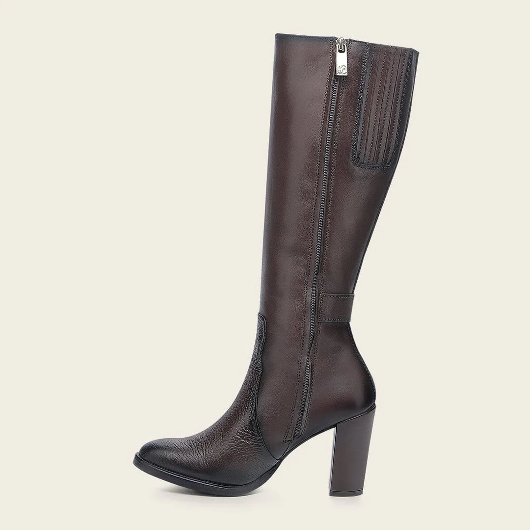 T40VNRS - Cuadra Brown Western Cowgirl Cowhide Leather Boots for Women